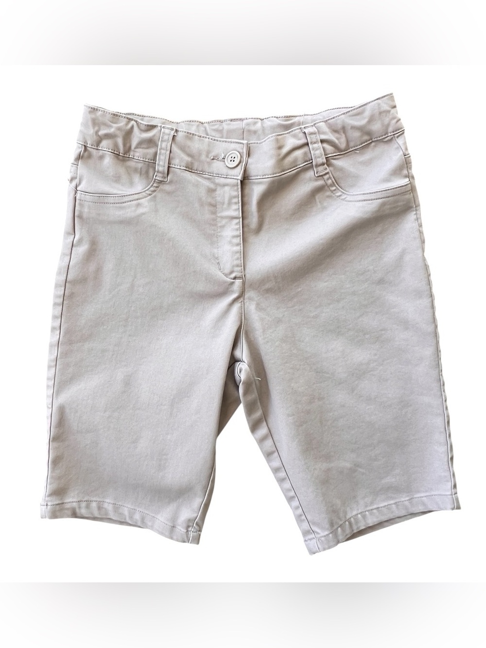 Nautica Girls Light Beige Knee-Length Shorts